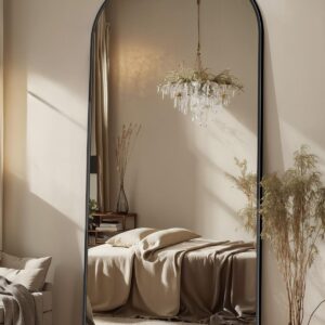 Full Length Mirror, 71"x28" Floor Mirror, Oversized Floor Standing Mirror Freestanding Full Body Mirror with Stand for Bedroom, Hanging Mounted Mirror for Living Room Cloakroom, Black