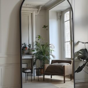 Full Length Mirror, 71"x28" Floor Mirror, Floor Standing Mirror Freestanding Full Body Mirror with Stand for Bedroom, Hanging Mounted Mirror for Living Room Cloakroom, Black